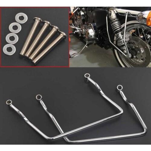 Motorcycle Accessories For Honda Kawasaki Suzuki Yamaha custom 16cm Luggage Saddle bag Support Bar Mount Bracket kit