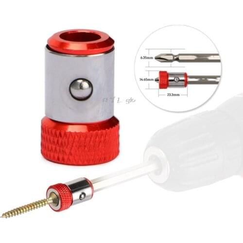 Screwdriver Bits Magnetic Ring 1/4" 6.35mm Metal Strong Magnetizer Screw