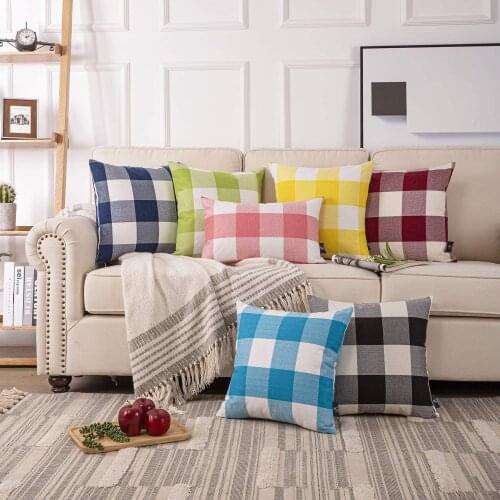 Cushion Cover Buffalo Plaid Pillow Cover For Living Room Sofa 45*45 Kussenhoes Cushions Home Decoration Housse De Coussin