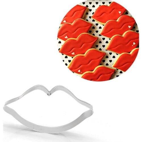 New Sexy Lip Kiss Cookie Tools Cake Stencil Kitchen Cupcake Decoration Template Mold Cookie Coffee Stencil Mold Baking Fondant
