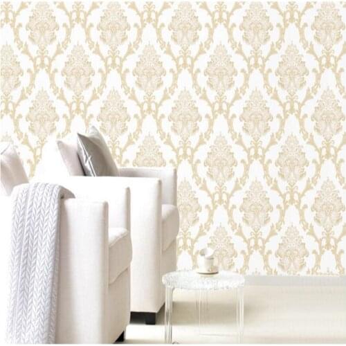 Wellyu Continental Damascus bedroom TV background wallpaper works hotel hotel pvc wallpaper papel de parede para quarto