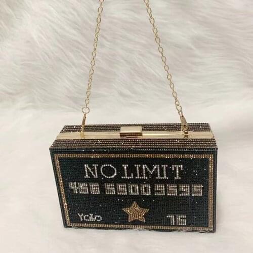 Wholesales YOLO credit cart Women Evening bag diamonds crystal Bridal wedding party clutch purses