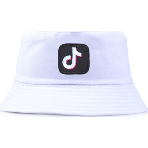 Outdoor Korean Men Women Bucket Cap Musical Note Embroidered Folding Fisherman Hat Sunshade Basin Hat
