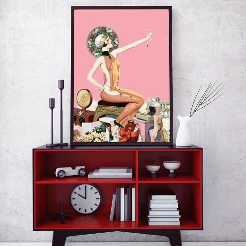 Modern Abstract Poster Rich Sexy Woman Canvas Painting Wall Art Pictures For Bedroom Woman Room Unique Decor Prins On The Wall