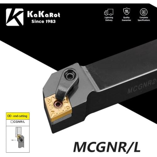 KaKarot External Turning Tool MCGNR2020 MCGNR2525 MCGNR3232P12 MCGNL20 Tool Holder TNMG Carbide Insert Lathe Cutting Tools 1Set