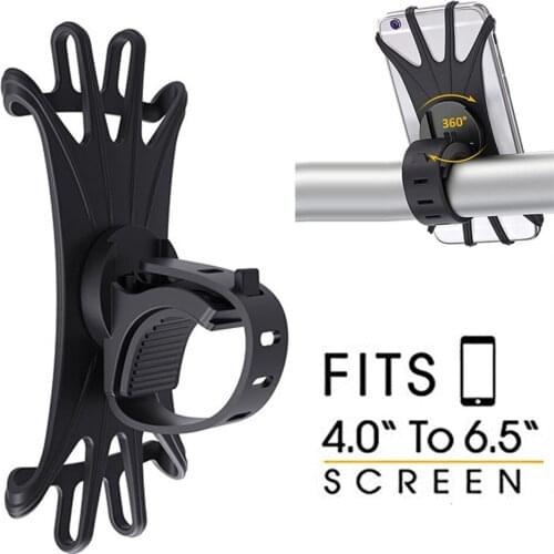 Universal Shockproof Elastic Silicone Mount Phone Holder Stand Riding Cycling Bicycle MTB Bike Phone DVR GPS Support Bracket Hot