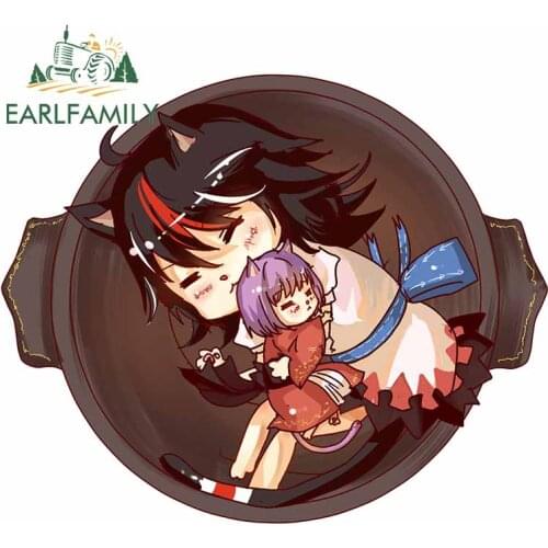 EARLFAMILY 13cm x 10.7cm For Cartoon Bumper Car Decal Fashion Car Stickers Occlusion Scratch Graffiti Vinyl Material Decoration