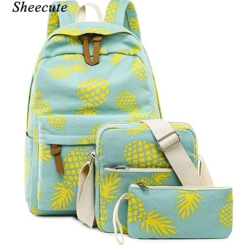 High Capacity Women Backpack Children School Bags Travel Backpack for Teenage Girls School Bags Fruit Print Casual Kids Bags