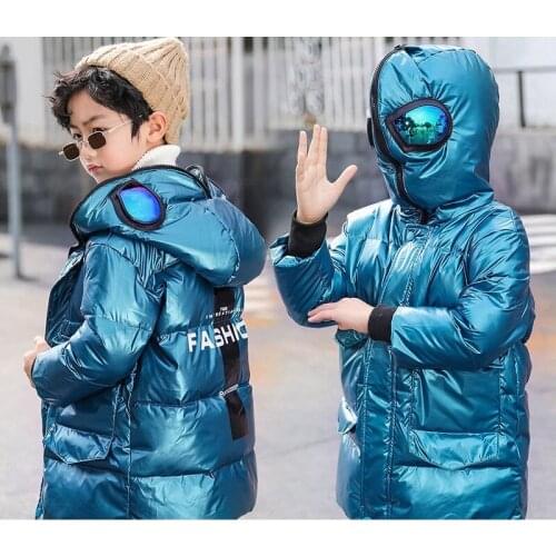 Hooded Korean Long Down Jackets Boy