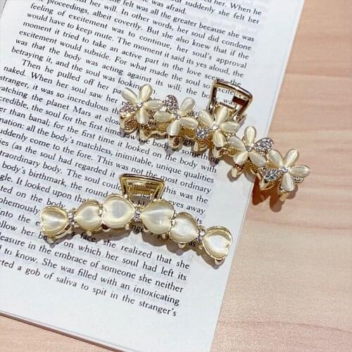 Women Elegant Rhinestone Flower Metal Hair Claw Hair Clip Headband For Girls Hairpin Hair Accessories заколки заколка для волос