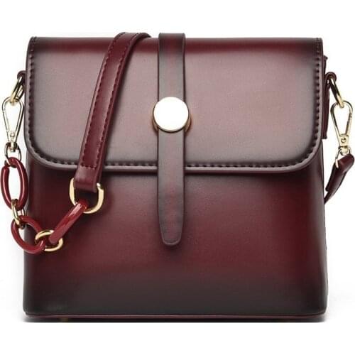 Vintage Small PU Leather Crossbody Flap Bags Luxury Brand Handbags for Women 2021 High Quality Chain Shoulder Handbag and Purses