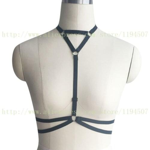Harajuku Summer Style Cage Bra Women Body Harness Belt Sexy Lingerie Body Cage Bondage 90s Fetish Wear