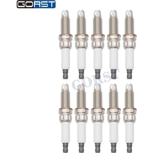 10Pcs Spark Plug 12120038349 For BMW E60 E61 E63 E64 E81 E82 ZKBR7A-HTU 12120034091
