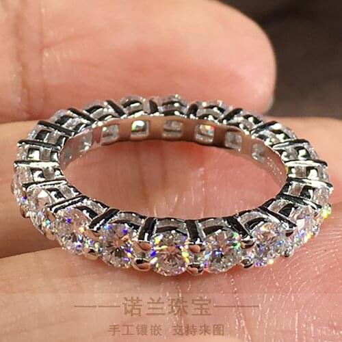 18K Au750 Gold Women Ring Moissanite Diamonds 0.3 Carart Round Luxury Elegant Party Engagement Anniversary Ring Trendy Present