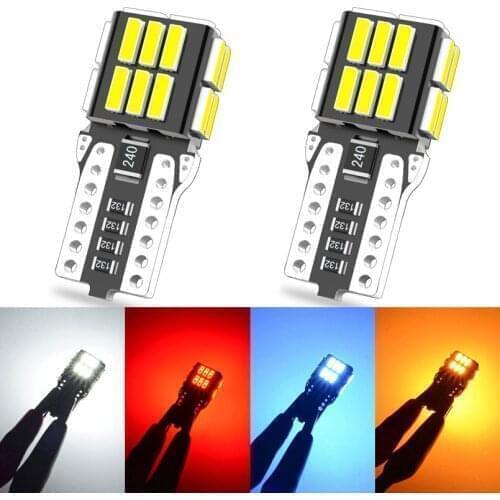 2pcs Canbus T10 W5W LED Bulb 24SMD 4014 Led Car Interior Lights for Geely Emgrand EC7 X7 MK 7 Citroen C1 C3 C5 X7 C4 Picasso