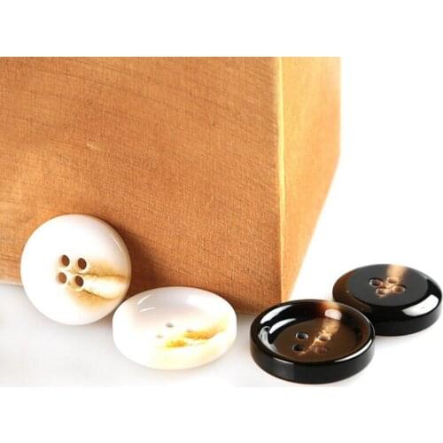 200pcs high grade fashion round sewing boutons T-shirt flatback buttons for clothing mens suit dyed buttons 3 colors 15-28mm