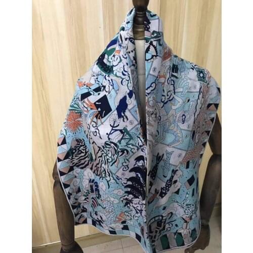 2021 new arrival autumn spring classic design 140*140 cm colorful scarf 65% cashmere 35% silk scarf wrap for women lady girl