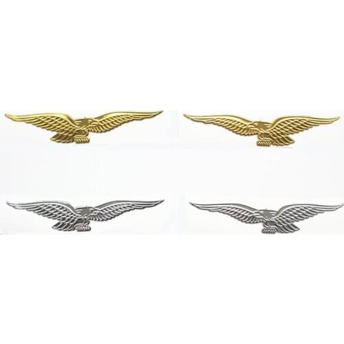 3D Motorcycle Bike Waterproof Eagle Sticker Moto Guzzi Italia Flag Decals 2 color Gold Silver Sticker