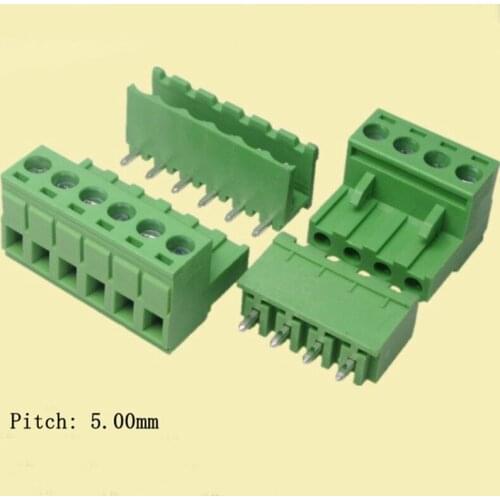 2edg-5.0 plug in terminal spacing 5.0mm straight / curved pin connector 2-10p environmental protection