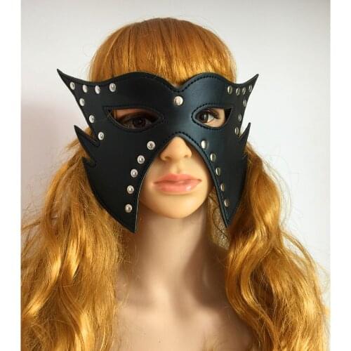 Hood Mask BDSM Bondage Toy Bondage Restraint Hood Mask Fetish Hood Pet Role Play Sex Toys For Couples Sexy Toy Leather Blindfold