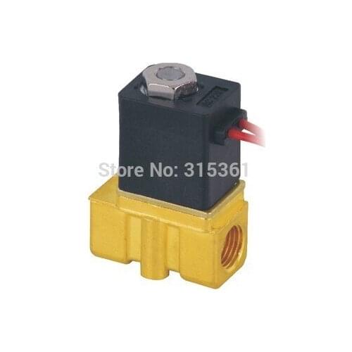 Free Shipping New 1/4" Inch Brass Solenoid Valve 12V DC Electric Air Water Gas Diesel Fuel