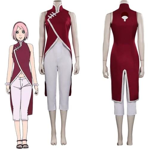 BORUTO-- NEXT GENERATIONS Haruno Sakura Cosplay Costume Outfits Halloween Carnival Suit
