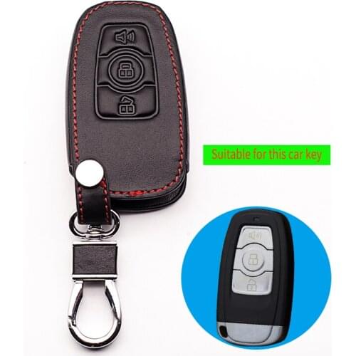Classic design Genuine Leather Car Key Fob Cover for Great Wall Haval H6 2015 C50 Hoist Case Key Wallet Chain Auto Accessorie
