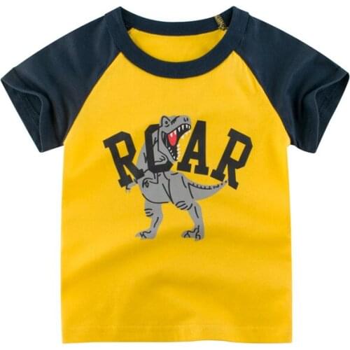 2-8 Years Cartoon Baby Boys Shorts T Shirt For Summer New Infant Kids Children Boys Girls Top wear Clothes cotton toddler