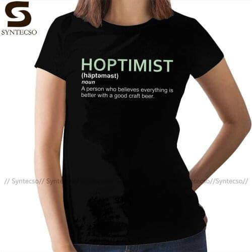 Lover T-Shirt Hoptimist Design For Craft Beer Lovers T Shirt Purple Street Wear Women tshirt Cotton Ladies Tee Shirt