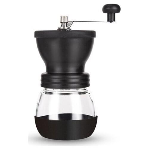 Norbi Coffee Grinder Maker Beans Grain Spices Mill Herbs Nuts Herb Grinder Cafe Grinder Mini Coffee Milling Glass Material