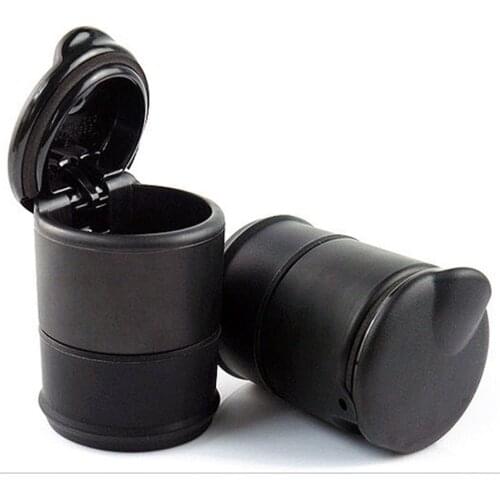 Mini Car Trash Can Auto Vehicle Portable Black Trash Can Trash Bin Car Storage Box for Car Ashtray Universal Car Accessories