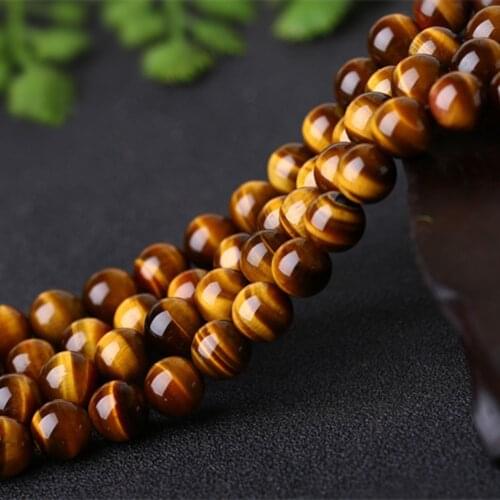 Grade AAA Natural Yellow Tigers Eye Beads NOT Dyed 2mm-20mm Smooth Polished Round 15 Inch Strand HY01