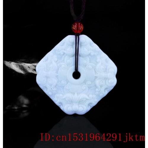Jade Tiger Pendant Necklace Charm Men for Amulet Fashion Green Carved Gifts Natural Jewelry Chinese Double-sided Women