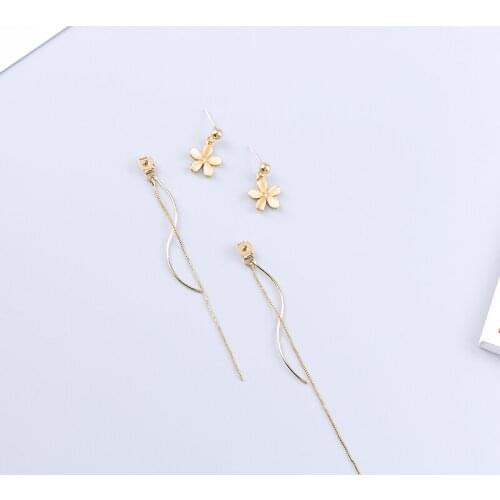 New Arrival Long Drop Earring For Women Fashion Crystal Resin Flower Tassel Earring Wedding Gift Jewelry Handmade Accessory