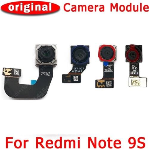 Original Front Rear Back Camera For Xiaomi Redmi Note 9s Note9s 9 s Main Facing Frontal Selfie Camera Module Flex Spare Parts
