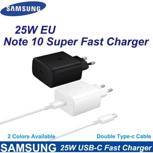 Original Samsung Adaptive Fast Charger EU 25W for Galaxy S10 S10e S8 S9Plus Note 9 8 A7 2017 USB Wall Fast Charging Power Adapte
