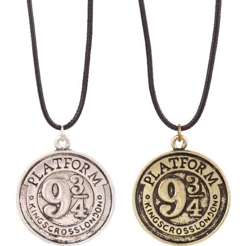 Anime surrounding "Harri Potter" nine and three-quarters resurrection coin necklace