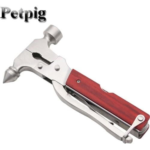 Petpig Outdoor Car Multifunctional Emergency Life Hammer Camping Tool Wire Cutter Hammer Car Goods and Tools Screwdriver Set