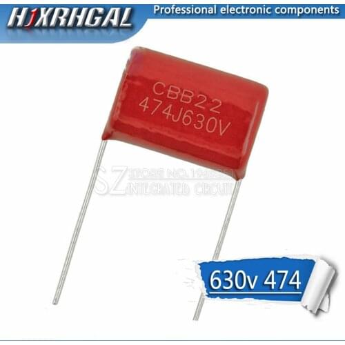 10PCS 630V474J 0.47UF 470NF Pitch 20MM 630V 474 CBB Polypropylene film capacitor hjxrhgal