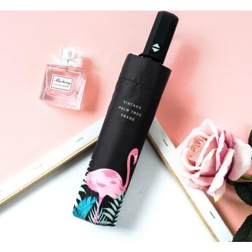 Fully Automatic Flamingo Umbrellas Sunscreen UV Protection Parasol Rays Sunshade Cute Rain Umbrella For Women Men Kids