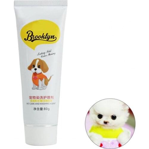 80g Semi Permanent Pet Dye Cream High Pigmented Colorful Dog Hair Bright Coloring Dyestuff Pigment Supplies for Home