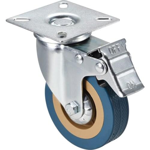 Uxcell 1-4pcs Swivel Caster Wheels 2Inch 3 Inch 4 Inch PVC Wheel Top Plate Mounted with Brake 44/88/100lb Capacity Quiet Rolling