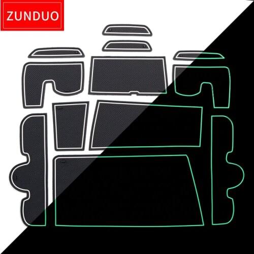 ZUNDUO Gate slot pad For suzuki wagon R/STINGRAY 2012-2017 Accessories red/white/black Interior Door Pad/Cup Mat 12PCS