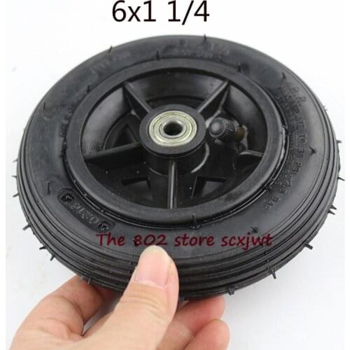 Size 6x1 1/4 tyre 6 Inch Pneumatic Tire Motorcycle 150MM Scooter Inflation Wheel With Hub With Inner Tube Electric Scooter tire