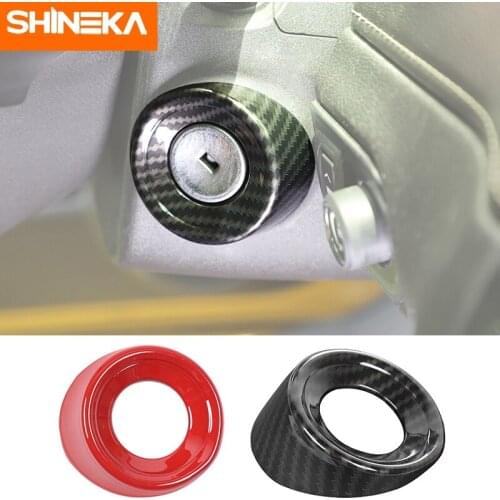 SHINEKA ABS Car Engine Start Switch Button Key Jack Decoration Cover Stickers For Chevrolet Camaro 2010 2011 2012 2012 2014 2015