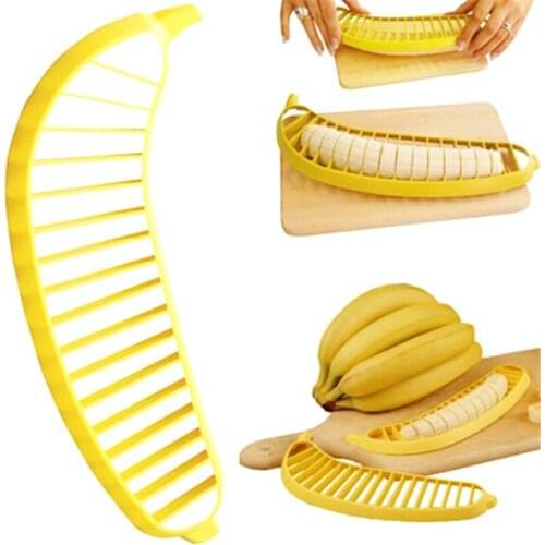 Banana Slicer Chopper Cutter Plastic Banana Salad Make Tool Fruit Salad Sausage Cereal Cutter Plastic Banana 301-0430