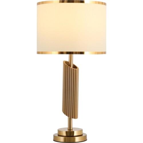 Post modern luxury bronze inclined table lamps bedroom study living room coffee table lights bedside decorated desk lighting
