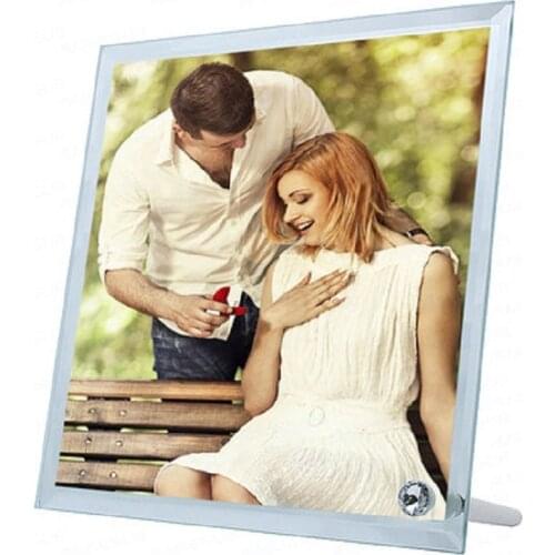 Heat transfer glass craft elliptical frame Sublimation Blank glass creative photo frame crafts/personalized custom photo frame