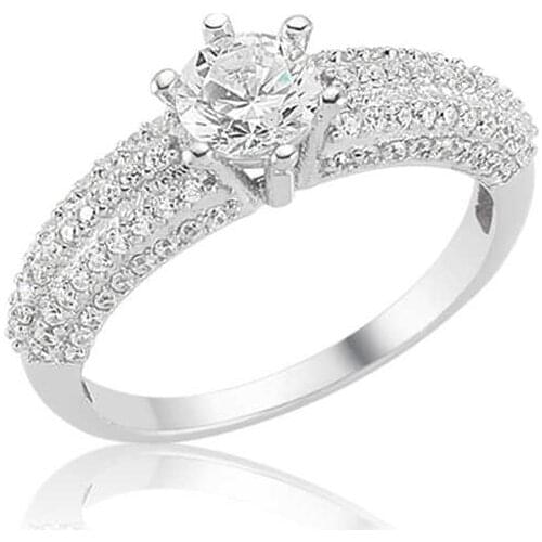 Tevuli 925 Sterling Silver Solitaire Womens Ring