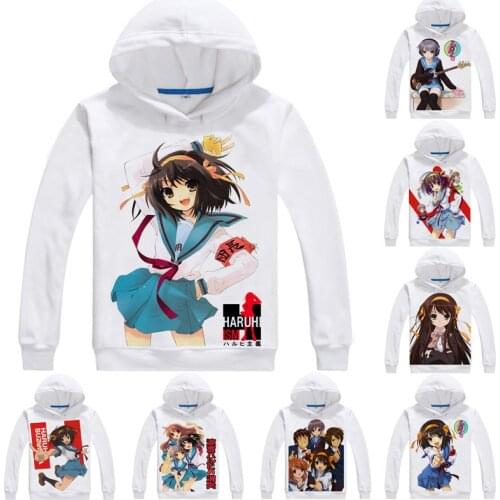 The Melancholy of Haruhi Suzumiya 3D Hoodies Multi-style Men Hip Hop Long Sleeve Anime Hoodie Suzumiya Haruhi Cosplay Sweatshirt